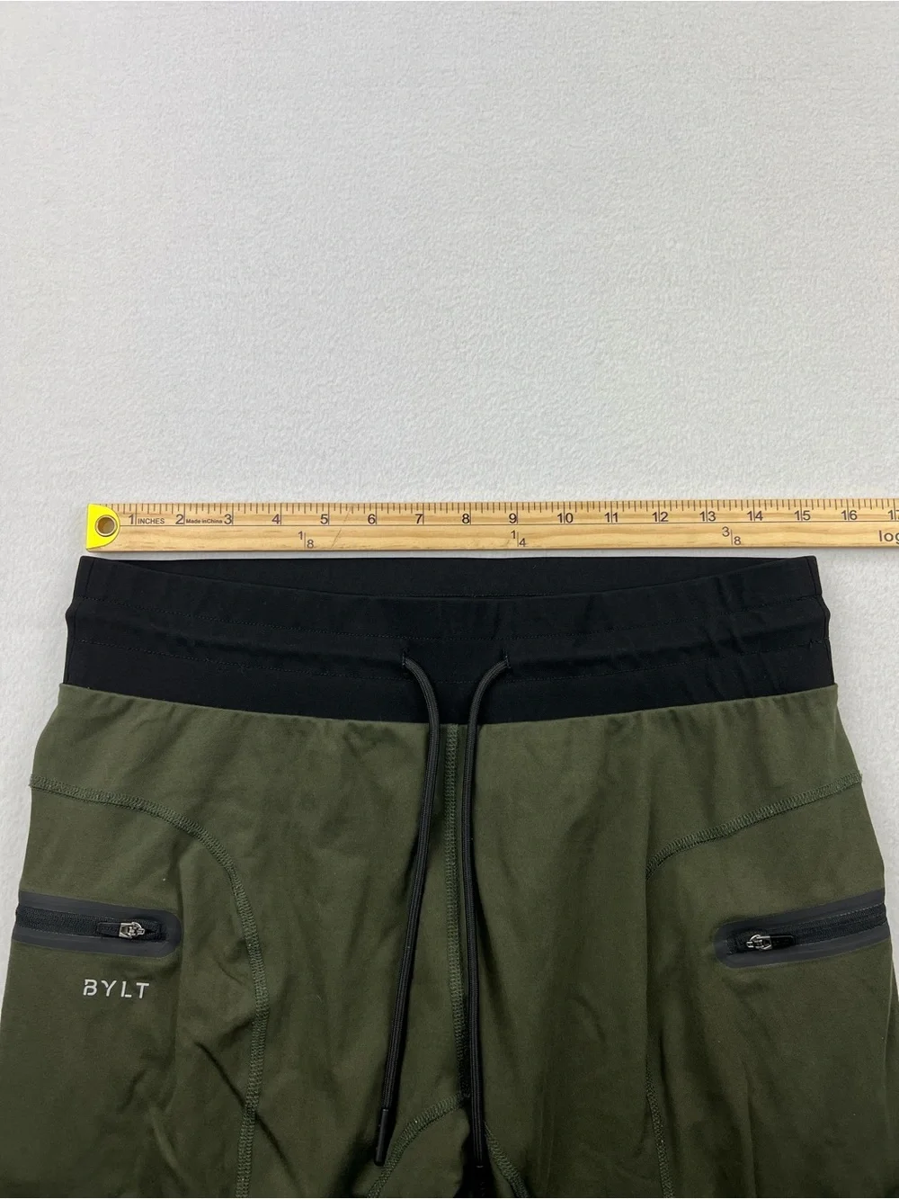 BYLT Premium Basics Elite+ Jogger Pants Mens Size M Olive Green Slim Performance